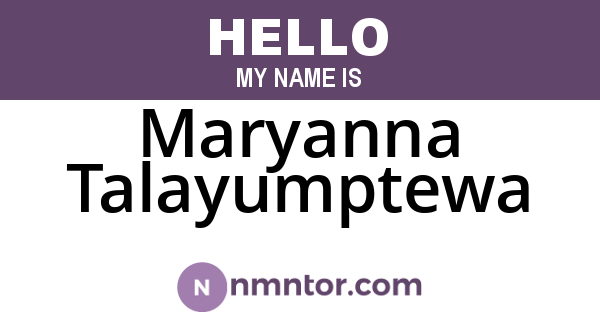 Maryanna Talayumptewa