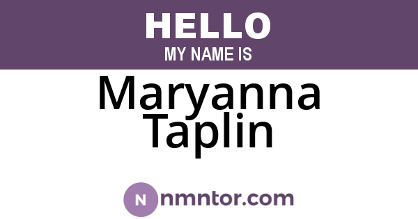 Maryanna Taplin