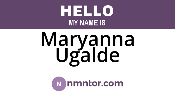 Maryanna Ugalde