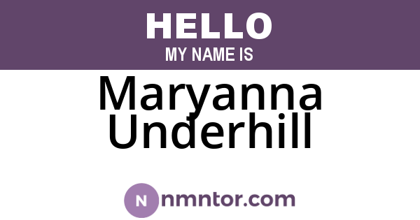 Maryanna Underhill