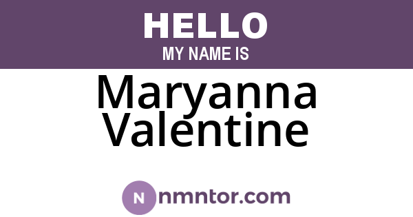 Maryanna Valentine