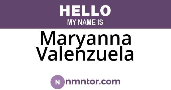 Maryanna Valenzuela