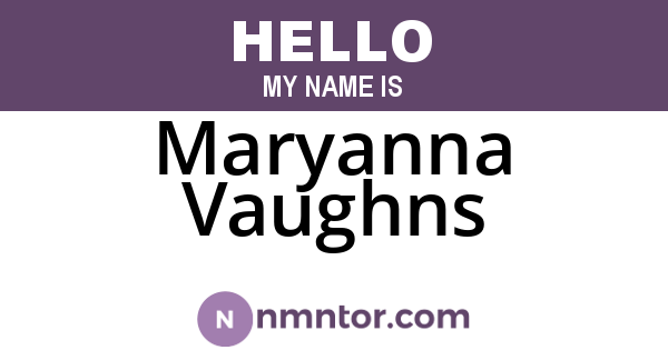 Maryanna Vaughns