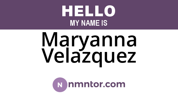 Maryanna Velazquez