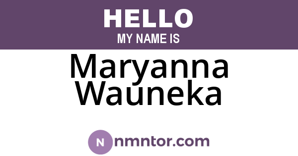Maryanna Wauneka