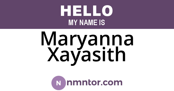 Maryanna Xayasith