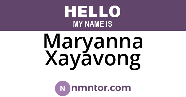Maryanna Xayavong