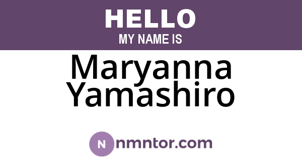 Maryanna Yamashiro
