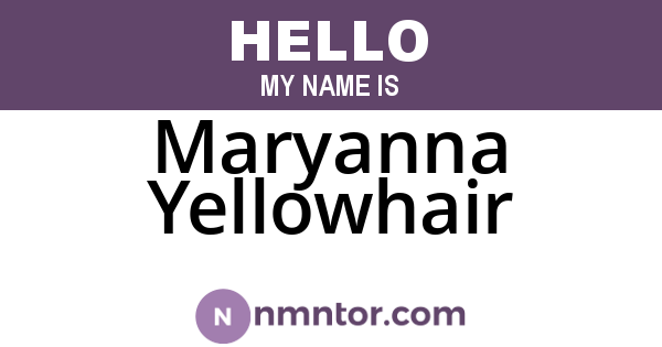 Maryanna Yellowhair