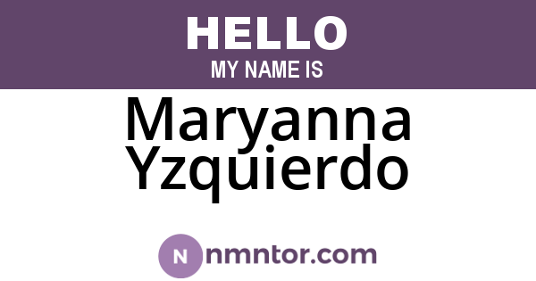 Maryanna Yzquierdo