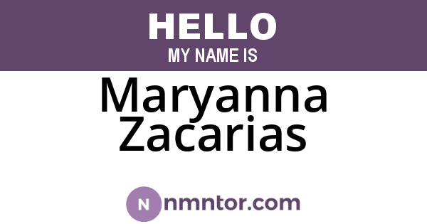 Maryanna Zacarias