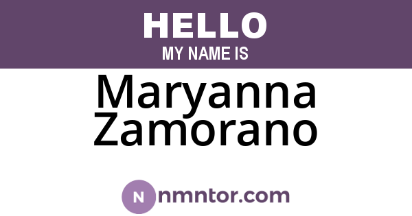 Maryanna Zamorano