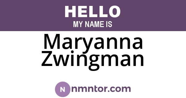 Maryanna Zwingman