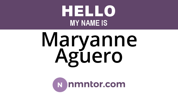 Maryanne Aguero