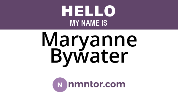 Maryanne Bywater