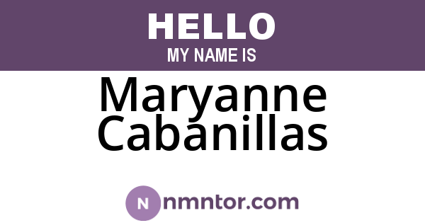Maryanne Cabanillas