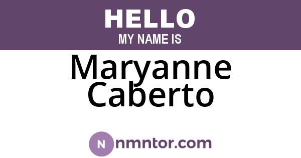 Maryanne Caberto
