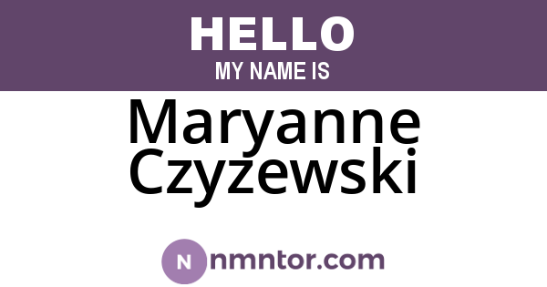 Maryanne Czyzewski