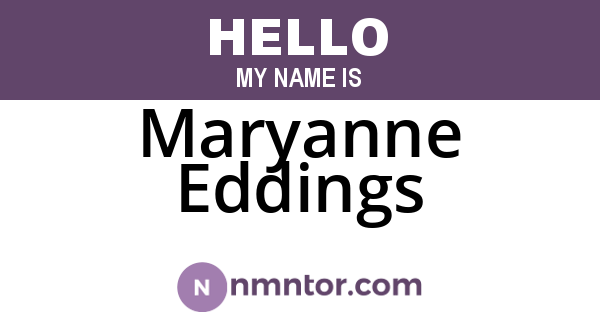 Maryanne Eddings