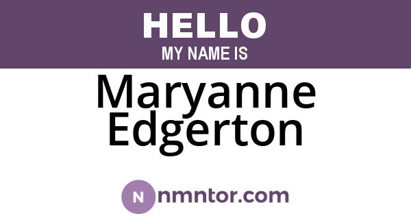 Maryanne Edgerton