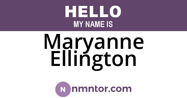 Maryanne Ellington