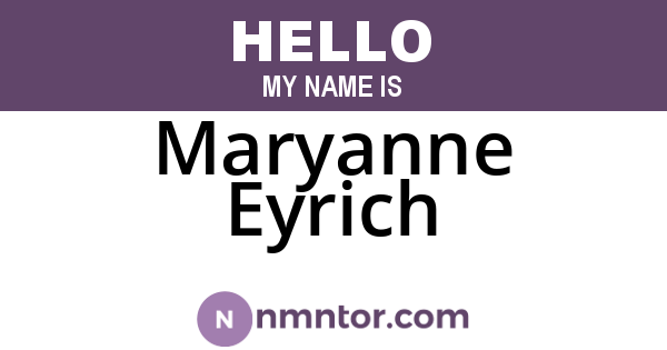 Maryanne Eyrich