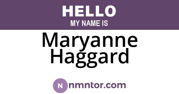 Maryanne Haggard