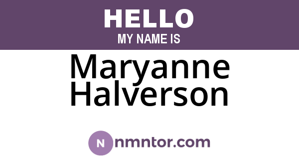 Maryanne Halverson