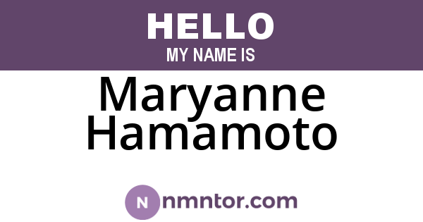 Maryanne Hamamoto