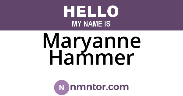 Maryanne Hammer