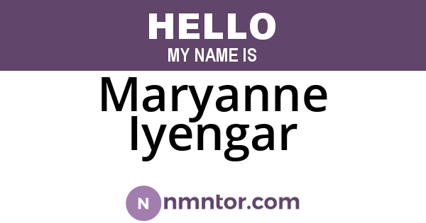 Maryanne Iyengar