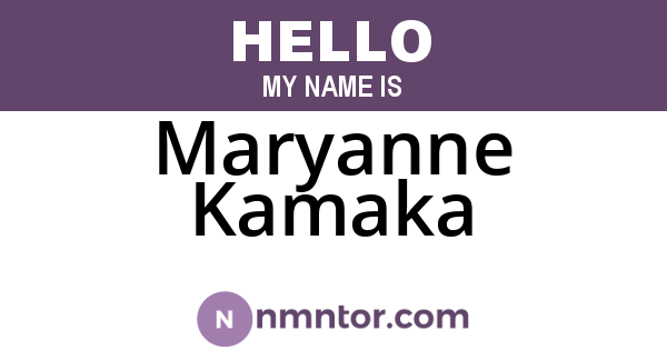 Maryanne Kamaka