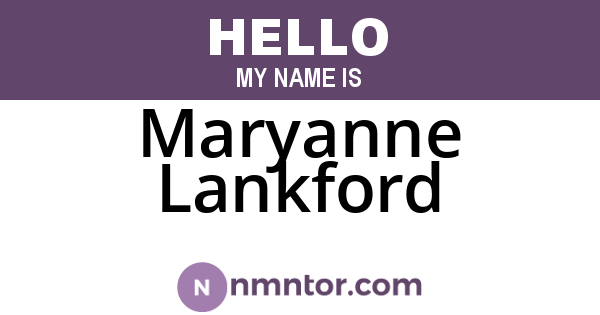 Maryanne Lankford
