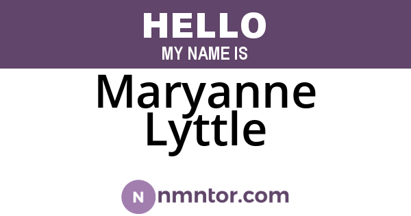 Maryanne Lyttle
