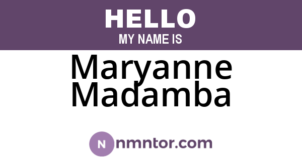 Maryanne Madamba