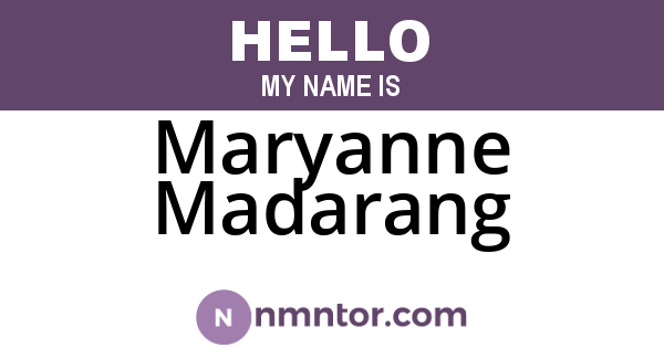 Maryanne Madarang