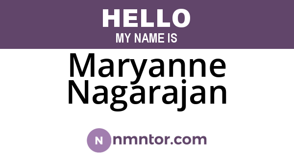 Maryanne Nagarajan