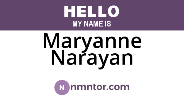 Maryanne Narayan
