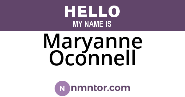 Maryanne Oconnell