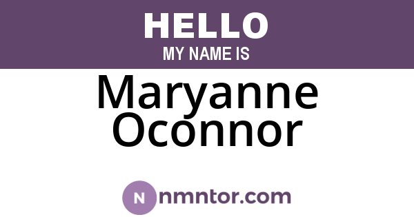 Maryanne Oconnor