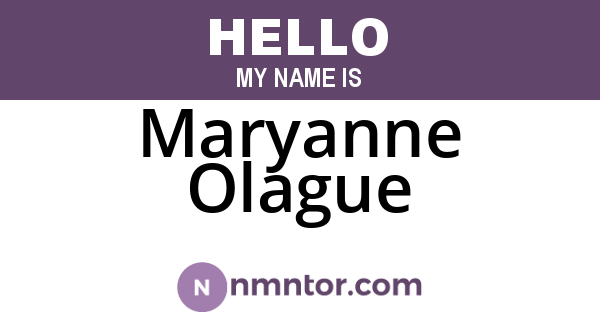 Maryanne Olague