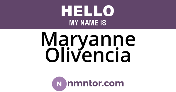 Maryanne Olivencia