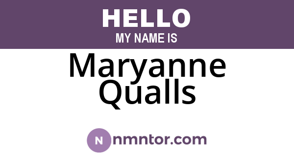 Maryanne Qualls