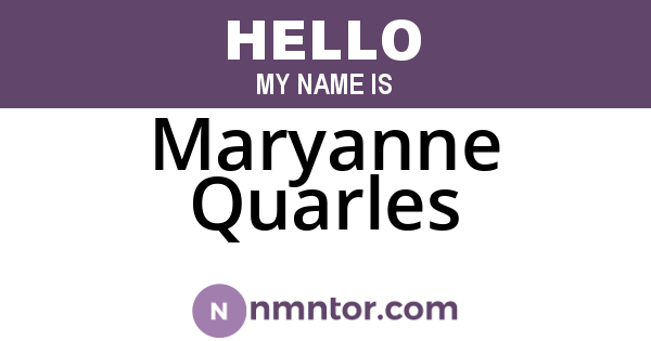 Maryanne Quarles