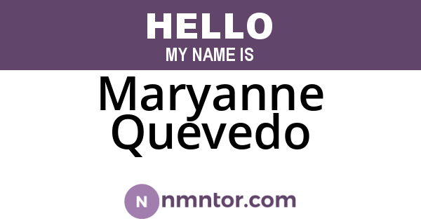 Maryanne Quevedo