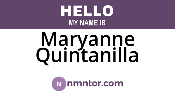 Maryanne Quintanilla
