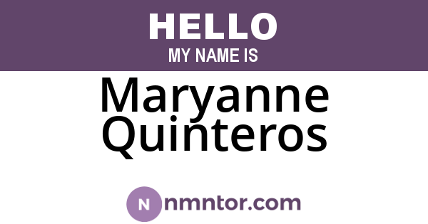 Maryanne Quinteros