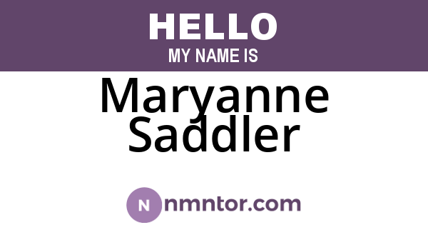 Maryanne Saddler