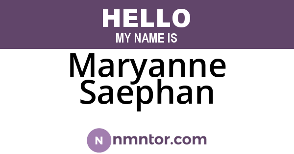 Maryanne Saephan