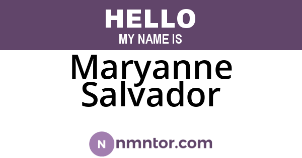 Maryanne Salvador